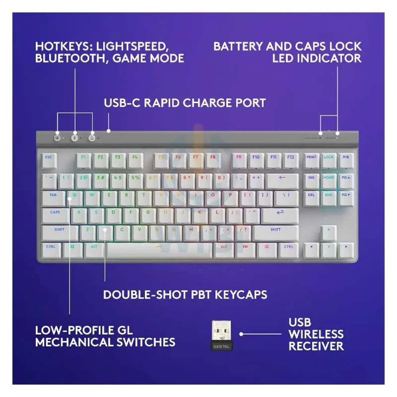عرض حزمة يتضمن كيبورد ألعاب ميكانيكي لاسلكي لوجيتك G515 لايت سبيد TKL + سماعة رأس ألعاب سلكية أركتيس نوفا 1 متعددة الأنظمة من ستيل سيريز + ماوس ألعاب لوجيتك G203 لايت سينك + لوحة ماوس ألعاب هايبر إكس بالس فاير - متوسطة
