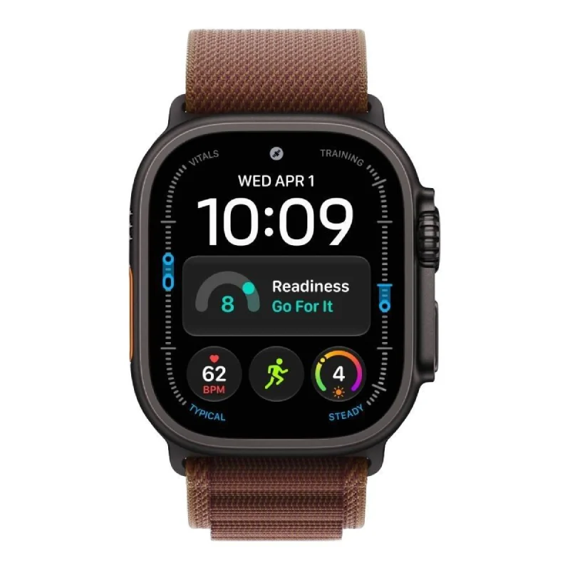 Apple Watch Ultra 4 - LTPO OLED / 64GB / 49mm / Bluetooth / Wi-Fi / Cellular / Small / Black Titanium Case with Burgundy Alpine Loop