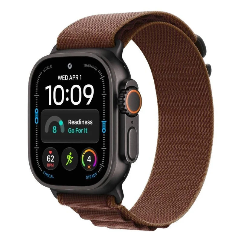 Apple Watch Ultra 4 - LTPO OLED / 64GB / 49mm / Bluetooth / Wi-Fi / Cellular / Small / Black Titanium Case with Burgundy Alpine Loop