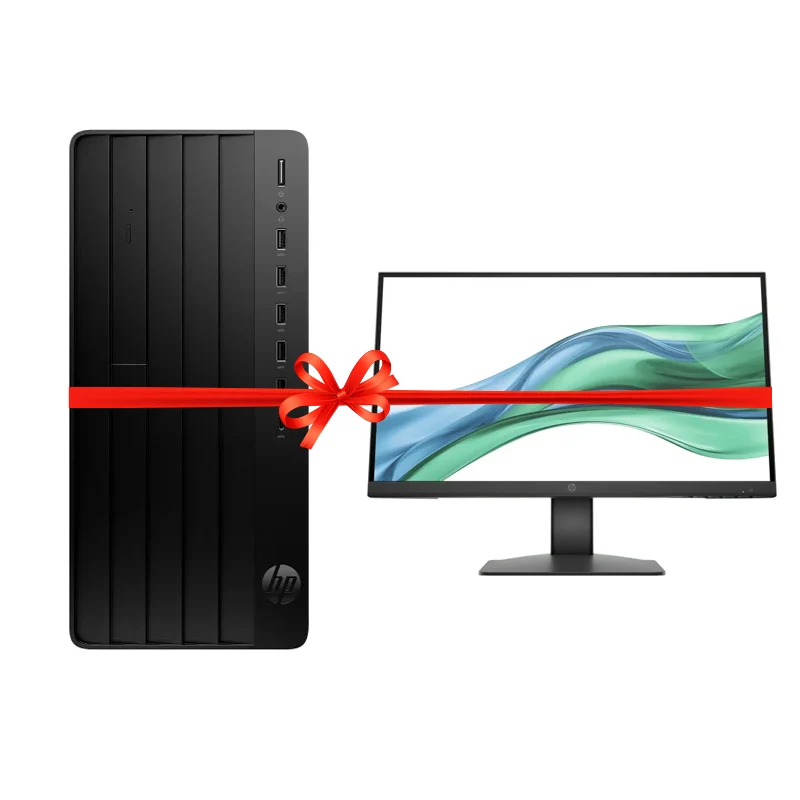 عرض حزمة كمبيوتر إتش بي برو تاور 290 G9 - i3-14100 / 8 جيجابايت / 512 جيجابايت (محرك أقراص صلبة SSD بتقنية NVMe M.2) / + شاشة إتش بي سلسلة 3 برو 322pe - حجم 21.45 بوصة FHD / تردد يصل إلى 100 هرتز / HDMI 1.4/VGA