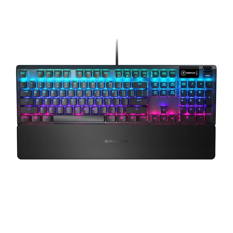 سماعة رأس ألعاب ريدراجون H350 باندورا RGB سلكية سوداء + وسادة ماوس ألعاب هايبر إكس بالس فاير مات بحجم متوسط + ماوس ألعاب هايبر إكس بالس فاير هيست 2 ميني لاسلكي + لوحة مفاتيح ألعاب ستيل سيريز أبيكس 5 ميكانيكية هجينة، باللون الأسود، عرض باقة