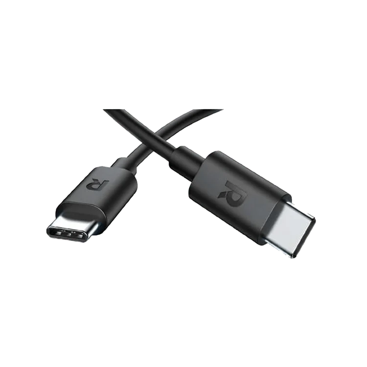 كابل راف باور من USB-C إلى USB-C بقدرة 60 واط وطول 1 متر - أسود