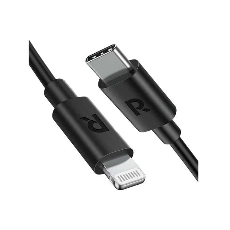 كابل راف باور من USB-C إلى Lightning بطول 1 متر - أسود