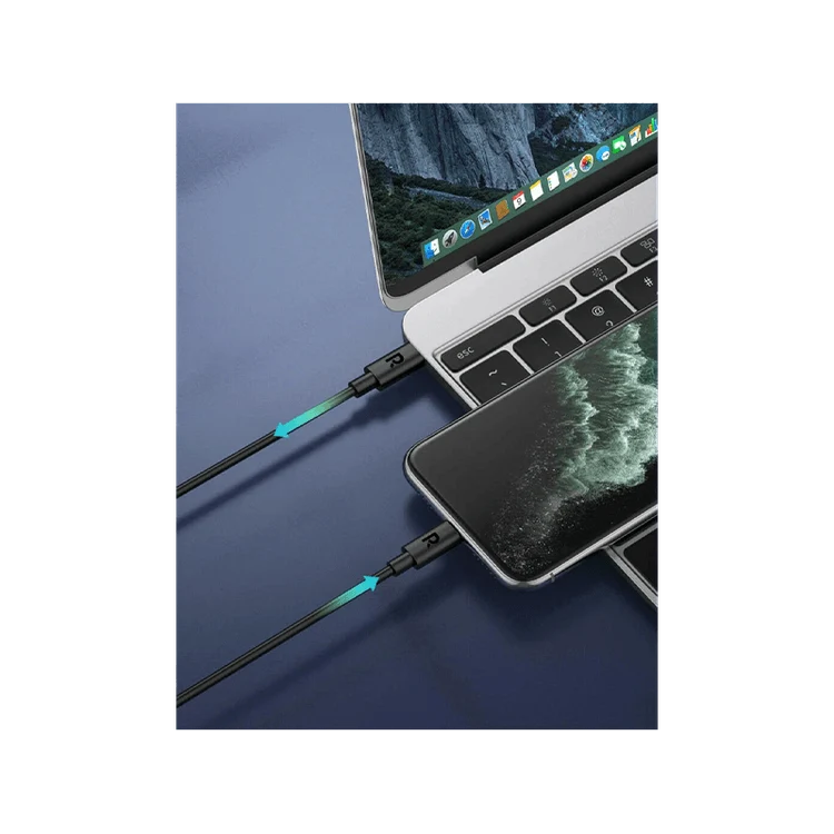 كابل راف باور من USB-C إلى Lightning بطول 1 متر - أسود