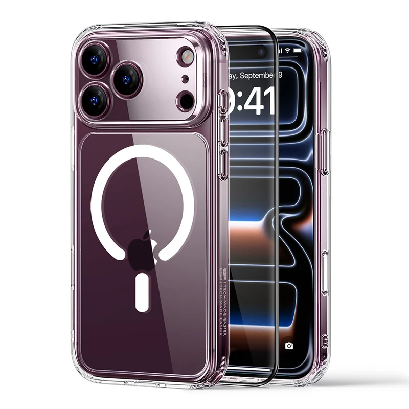 ESR Classic Hybrid Magnetic Case (Camera Control) + Screen Protector Set For Apple iPhone 18 Pro Max / Apple iPhone 17 Pro Max