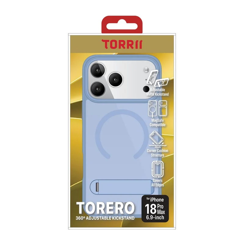Torrii Torero Magsafe and Stand Cover for Apple iPhone 18 Pro Max- Blue