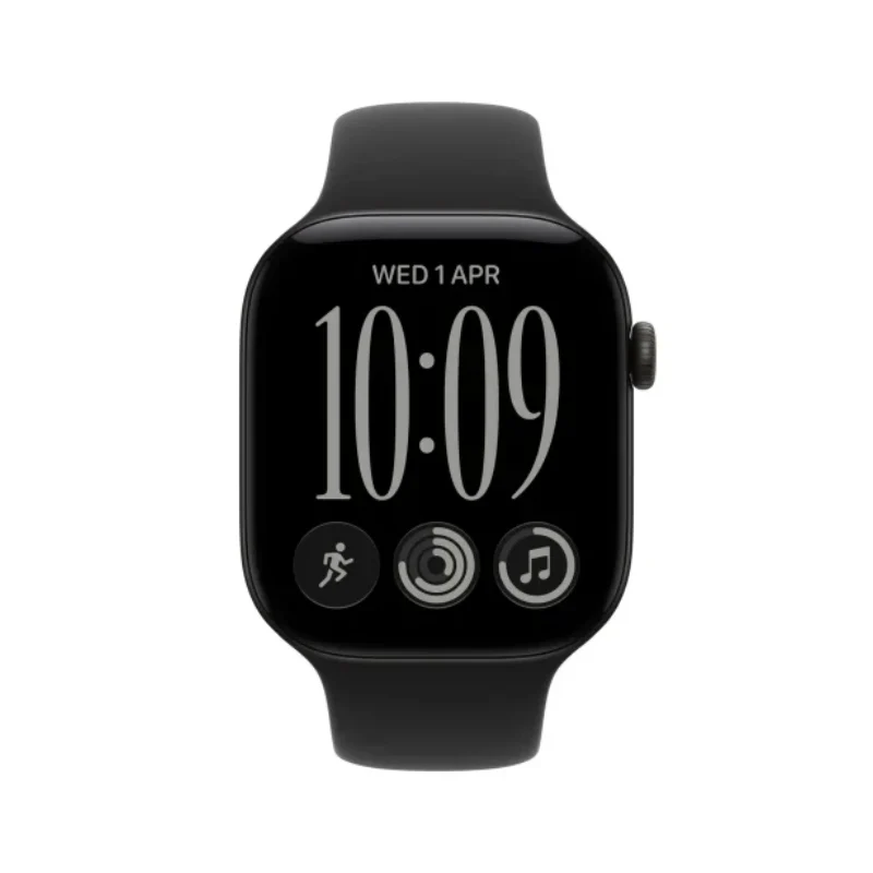 Apple Watch Series 12 - LTPO OLED / 64GB / 42mm / Bluetooth / Wi-Fi / Small/Medium / Black Aluminium Case with Black Sport Band