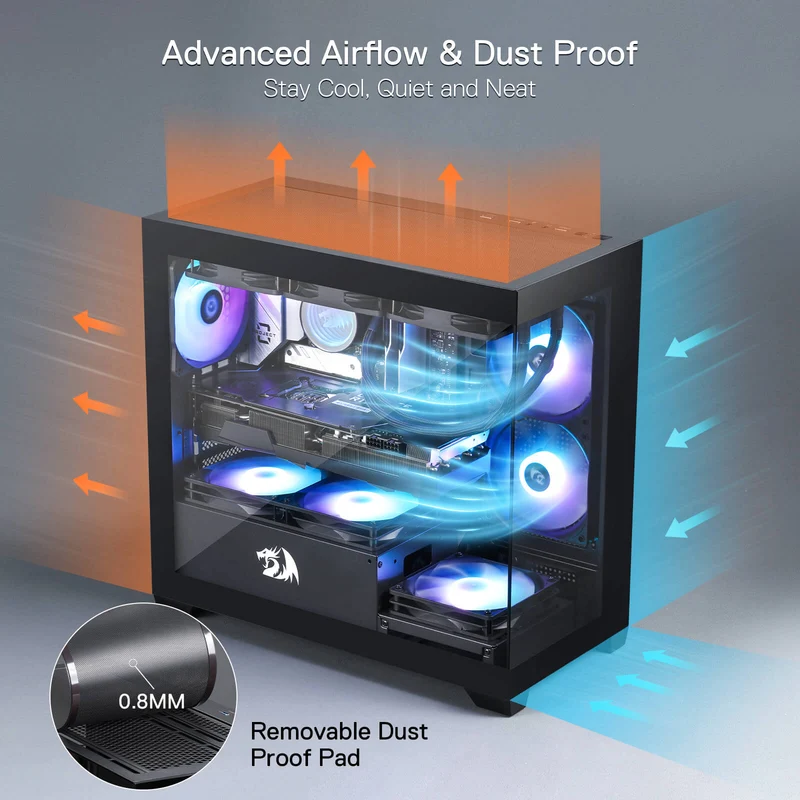 GRINDOR GC218M M-ATX Gaming PC Case