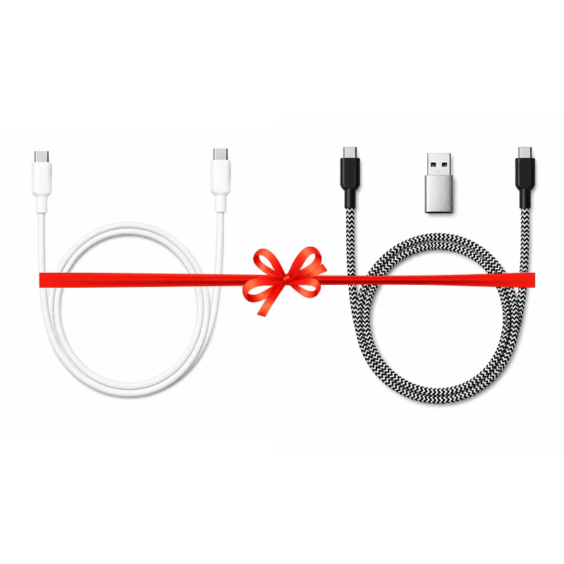 عرض باقة - كابل إنرجيكس بروبر Q8 لايت - 60 واط / USB-C / 1 متر / أبيض + كابل إنرجيكس Q8 USB-C مع محول USB-A - 60 واط / USB-C / USB-A / 1 متر / أسود/أبيض