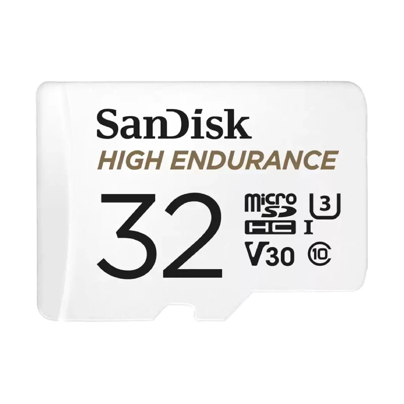 بطاقة ذاكرة سان ديسك هاي إنديورانس microSD، سعة 32 جيجابايت، بسرعة تصل إلى 100 ميجابايت/ثانية
