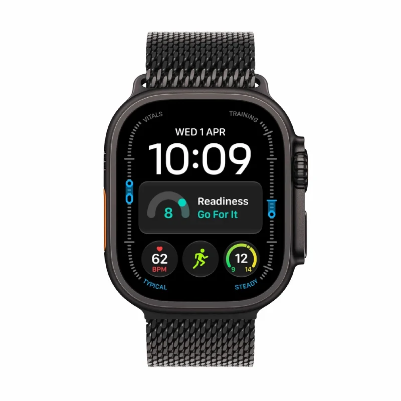 Apple Watch Ultra 4 - LTPO OLED / 64GB / 49mm / Bluetooth / Wi-Fi / Cellular / Large / Black Titanium Case with Black Milanese Loop