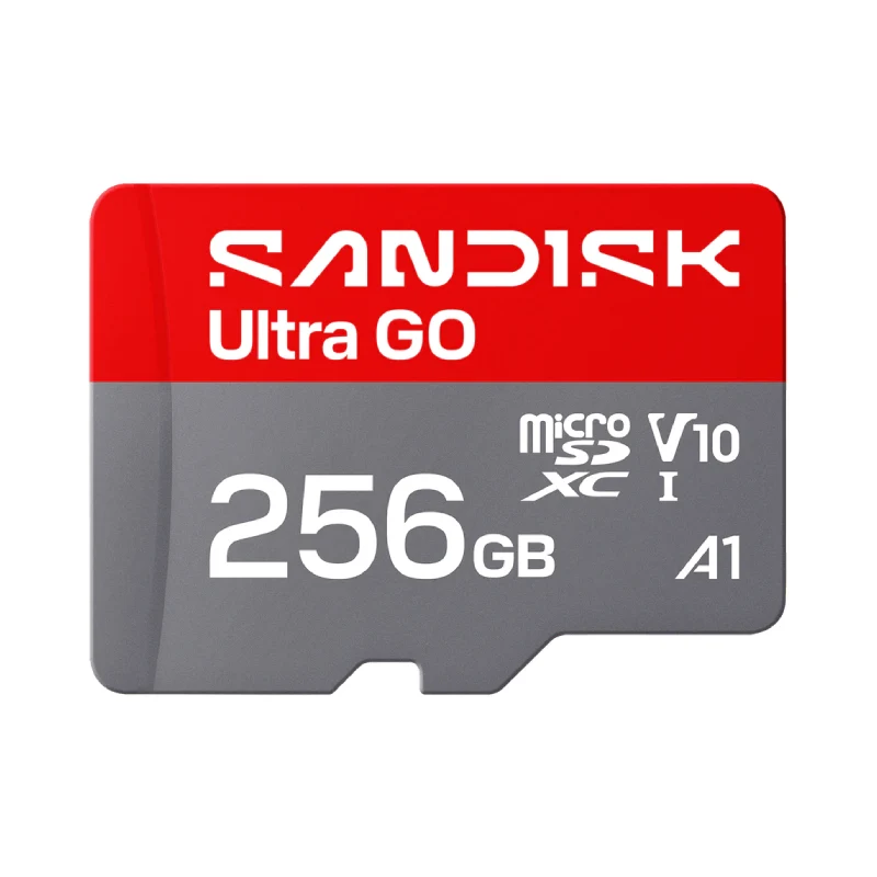 بطاقة ذاكرة سان ديسك ألترا GO microSD UHS-I، بسعة 256 جيجابايت، بسرعة تصل إلى 190 ميجابايت/ثانية