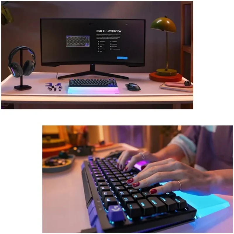 لوحة مفاتيح ألعاب لوجيتك G512 X 75 TMR أنالوج/ميكانيكية سلكية، مفاتيح تكتيكال / باللون الأسود (تخطيط أمريكي)