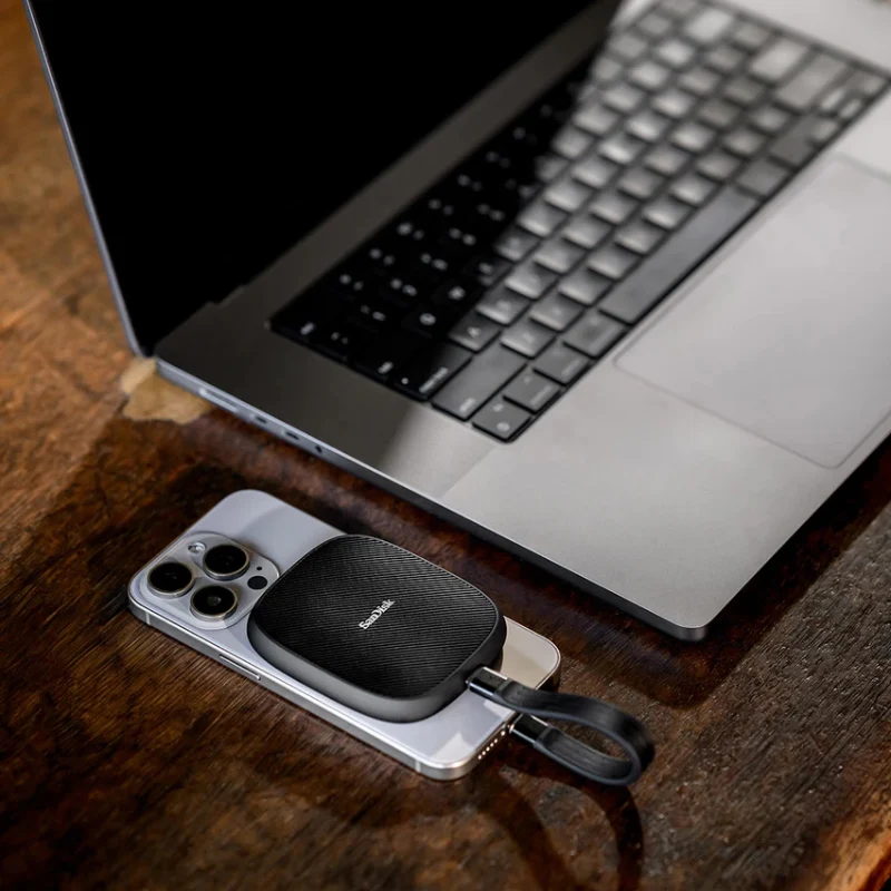 محرك أقراص صلبة SSD سانديسك للهاتف - 1 تيرابايت / سرعة تصل إلى 1000 ميجابايت/ثانية / USB-C / متوافق مع ماج سيف
