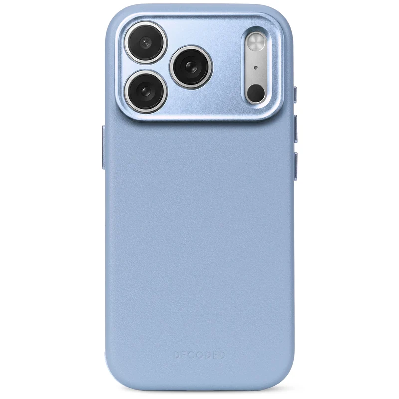 Decoded Leather Backcover Case For Apple iPhone 18 Pro / Apple iPhone 17 Pro - Sky Blue