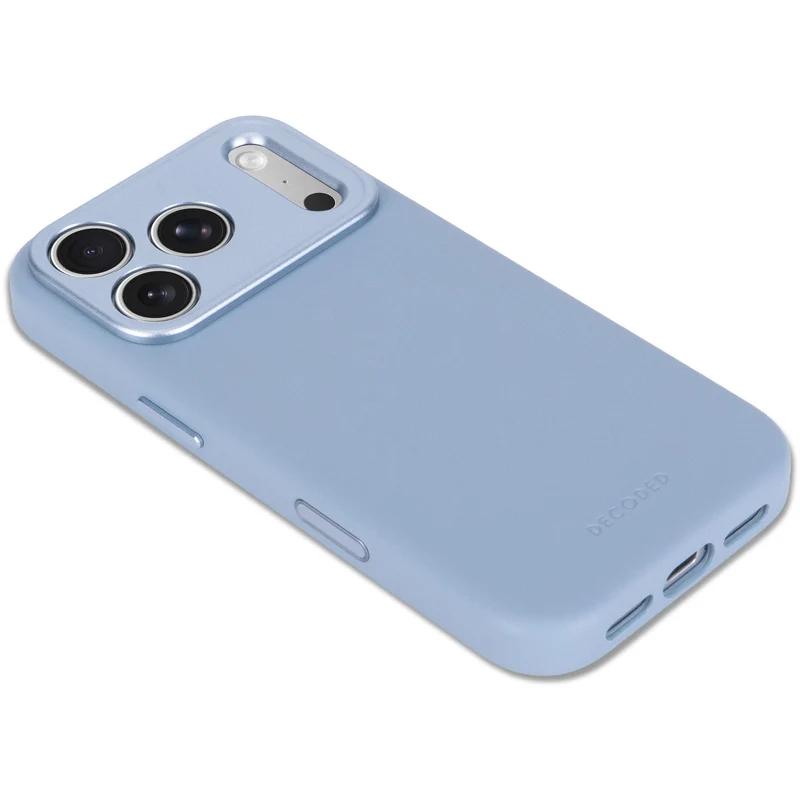 Decoded Leather Backcover Case For Apple iPhone 18 Pro / Apple iPhone 17 Pro - Sky Blue