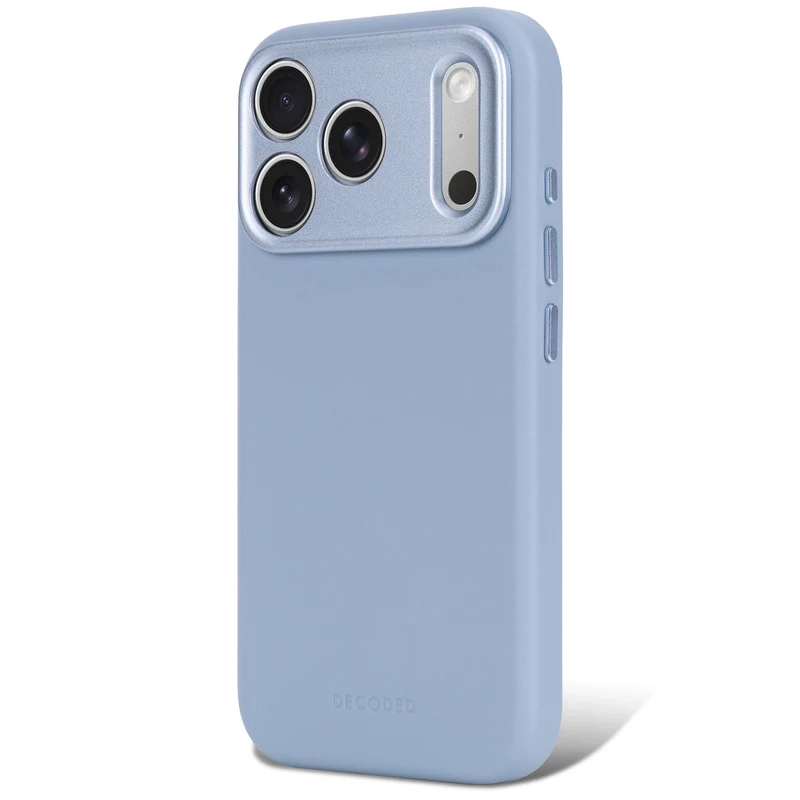 Decoded Leather Backcover Case For Apple iPhone 18 Pro / Apple iPhone 17 Pro - Sky Blue