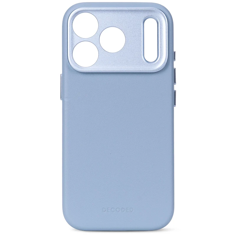 Decoded Leather Backcover Case For Apple iPhone 18 Pro / Apple iPhone 17 Pro - Sky Blue