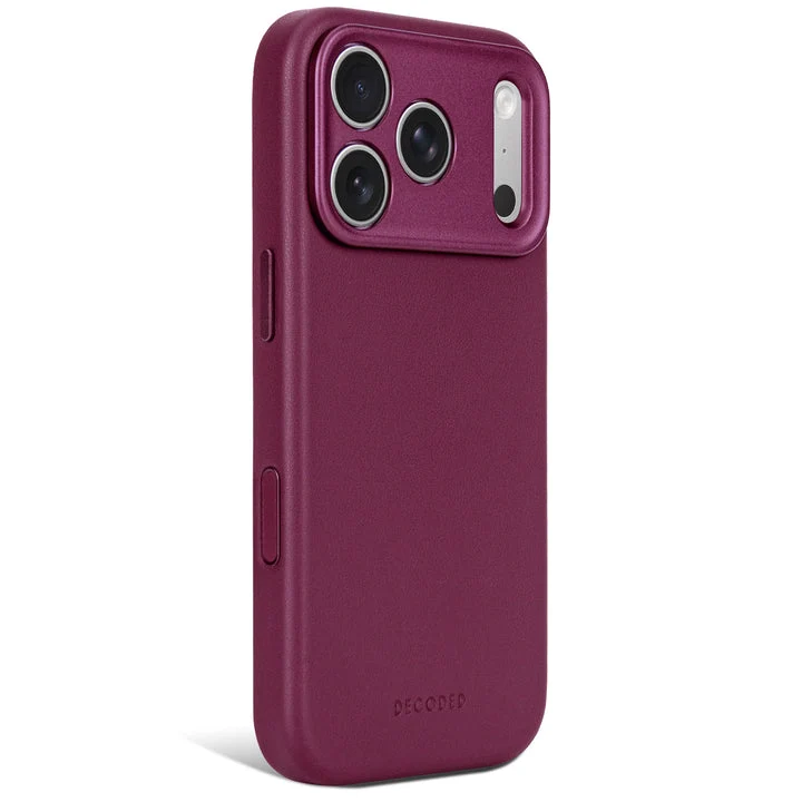 Decoded Leather Backcover Case For Apple iPhone 18 Pro Max / Apple iPhone 17 Pro Max - Aubergine