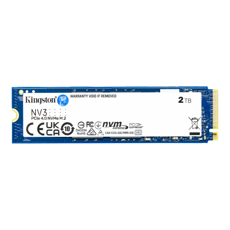 محرك أقراص صلبة SSD كينجستون NV3 - ‏2 تيرابايت / سرعة تصل إلى 6,000 ميجابايت/ثانية / PCIe 4.0