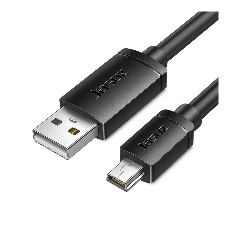 كابل ميني USB جاسوز من USB 2.0 A ذكر إلى Mini B ذكر لنقل البيانات بسرعة عالية 480 ميجابت/ثانية للكاميرا والقرص الصلب والراديو - 1.5 متر