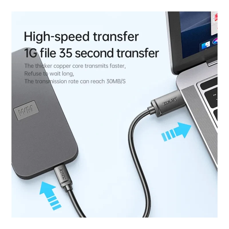 كابل ميني USB جاسوز من USB 2.0 A ذكر إلى Mini B ذكر لنقل البيانات بسرعة عالية 480 ميجابت/ثانية للكاميرا والقرص الصلب والراديو - 1.5 متر