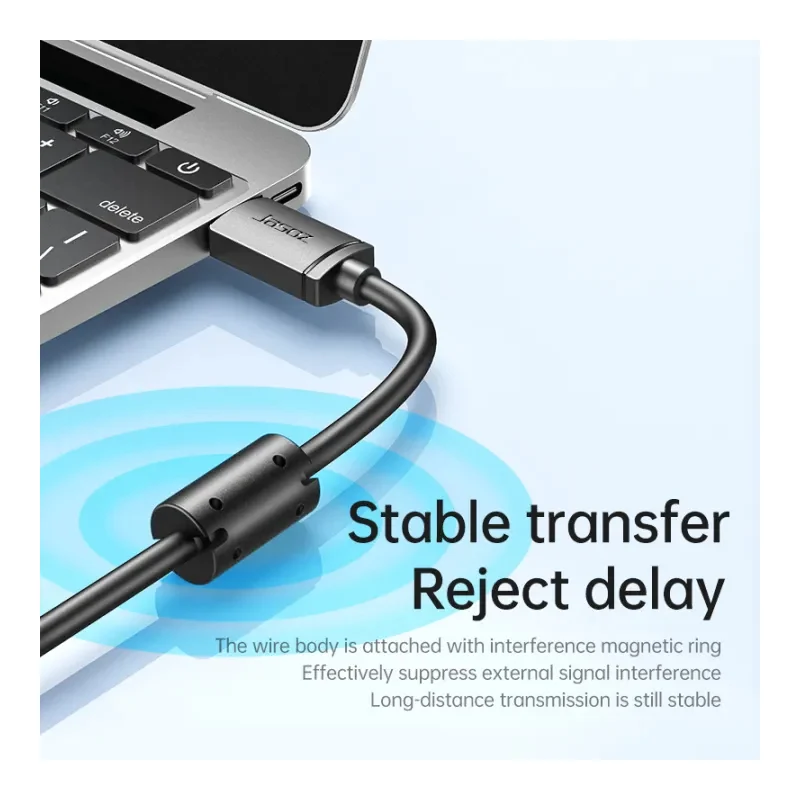 كابل ميني USB جاسوز من USB 2.0 A ذكر إلى Mini B ذكر لنقل البيانات بسرعة عالية 480 ميجابت/ثانية للكاميرا والقرص الصلب والراديو - 1.5 متر