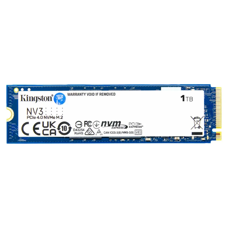 محرك أقراص صلبة SSD كينجستون NV3 - 1 تيرابايت / حتى 6,000 ميجابايت/ثانية / PCIe 4.0