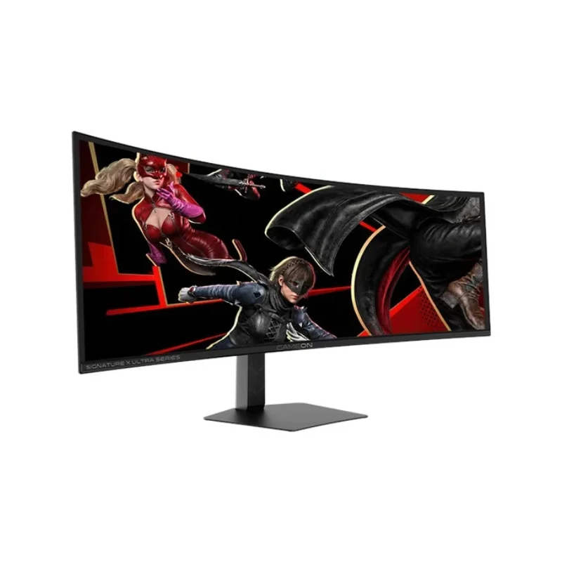 شاشة ألعاب منحنية جيم أون GOM49DQDOLD144 سلسلة سيجنتشر X ألترا - حجم 49 بوصة OLED / زمن استجابة 0.03 مللي ثانية / DisplayPort / HDMI / USB-A / USB-C / منفذ صوت - أسود