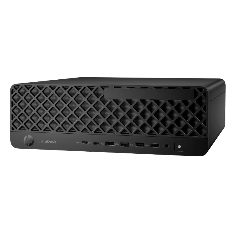 كمبيوتر مكتبي إتش بي إيليت ديسك 8 SFF G1i AI PC، معالج ألترا 7 265، ذاكرة وصول عشوائي 16 جيجابايت، قرص حالة صلبة NVMe بسعة 512 جيجابايت، ضمان سنة واحدة، باللون الأسود جاك