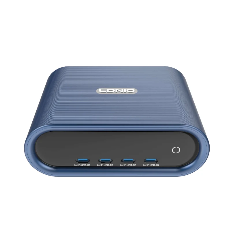 شاحن مكتبي فائق السرعة إل دي نيو بتقنية GaN - 100 واط / USB-C / USB-A / ألوان متنوعة