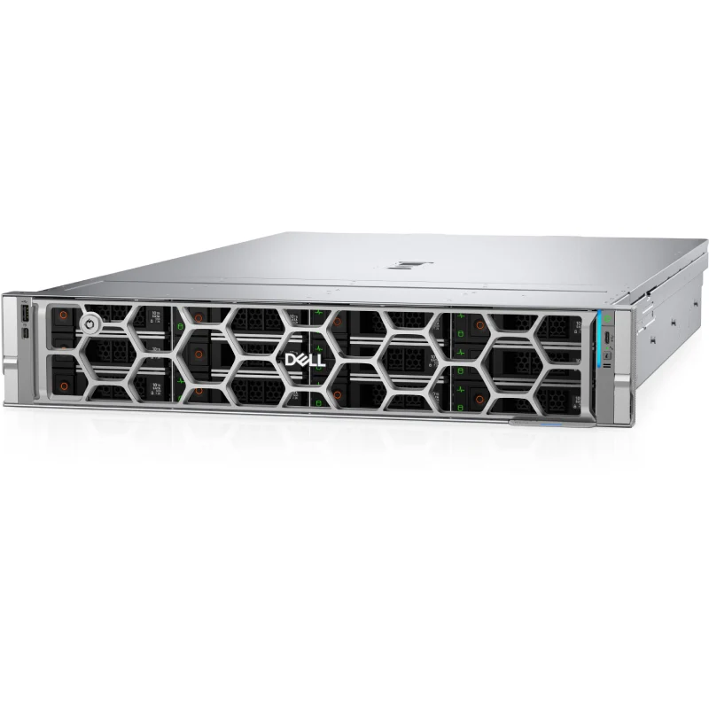 خادم ديل باور إيدج R570 - زيون 6511P بتردد 2.30 جيجاهرتز / 16 نواة / 256 جيجابايت / محرك أقراص صلبة SSD بسعة 3.8 تيرابايت / 2 × 1500 واط / تركيب في رف (2U)