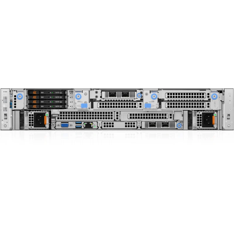 خادم ديل باور إيدج R570 - زيون 6511P بتردد 2.30 جيجاهرتز / 16 نواة / 256 جيجابايت / محرك أقراص صلبة SSD بسعة 3.8 تيرابايت / 2 × 1500 واط / تركيب في رف (2U)