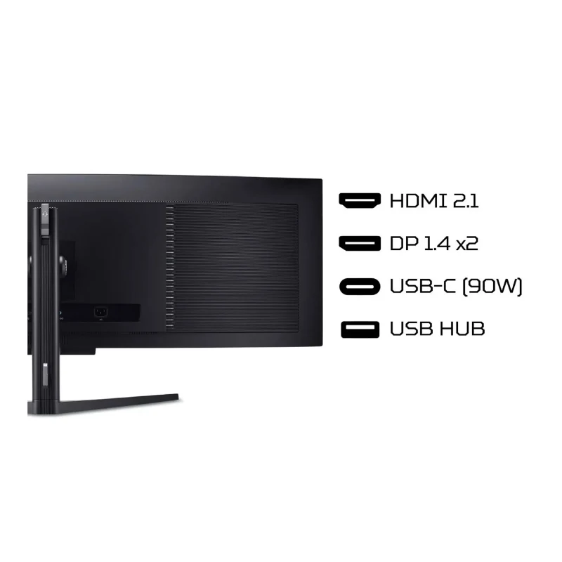 شاشة ألعاب أيسر بريداتور X49 بتقنية QD-OLED - ‏49 بوصة بدقة DQHD / زمن استجابة 0.03 مللي ثانية / 240 هرتز / DisplayPort / USB Type-C
