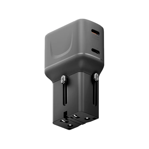 Energea TravelGo Adapter 30 2-Port USB-C 30W PD Travel Adapter - Gunmetal