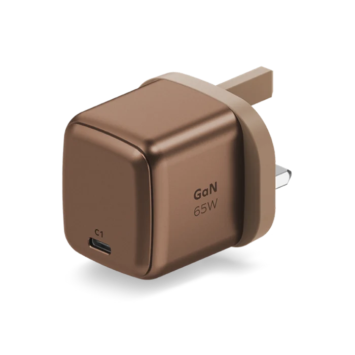 شاحن مومكس 1-تشارج بمنفذ واحد وتقنية GaN - ‏65 واط / USB-C / تيتانيوم صحراوي