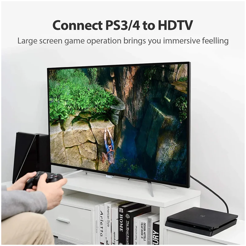كابل HDMI فينشن مضفر بالنايلون - 4K / 15 متر / أسود