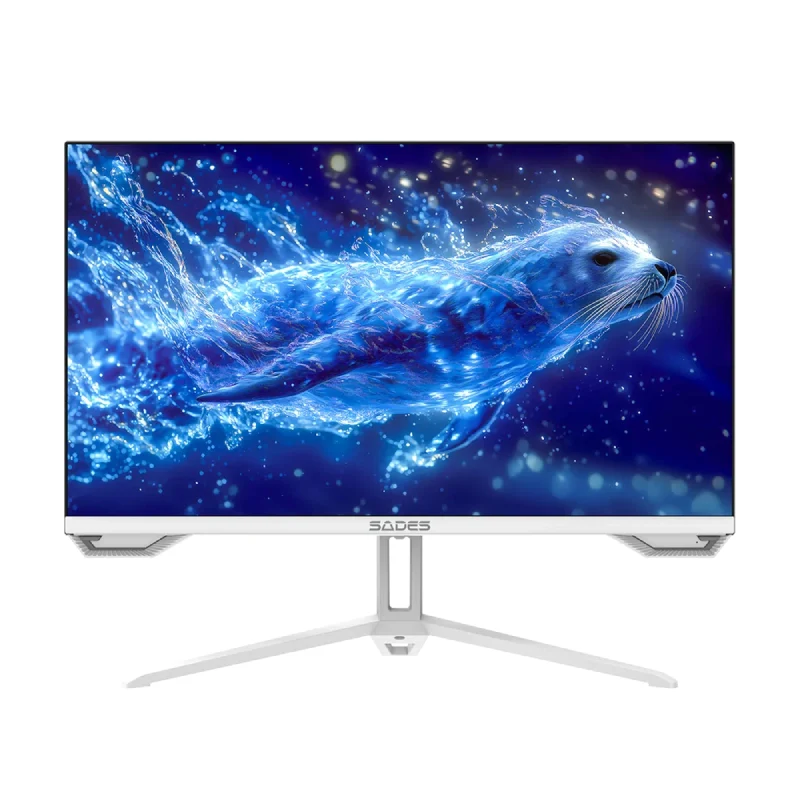 شاشة ألعاب سادس SL-Sealion-24 بلس SA-F05F24W، مقاس 24 بوصة، FHD، تردد تحديث 165 هرتز، زمن استجابة 1 مللي ثانية، HDMI 2.1، ديسبلاي بورت 1.4، باللون الأبيض