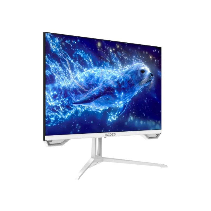 شاشة ألعاب سادس SL-Sealion-24 بلس SA-F05F24W، مقاس 24 بوصة، FHD، تردد تحديث 165 هرتز، زمن استجابة 1 مللي ثانية، HDMI 2.1، ديسبلاي بورت 1.4، باللون الأبيض