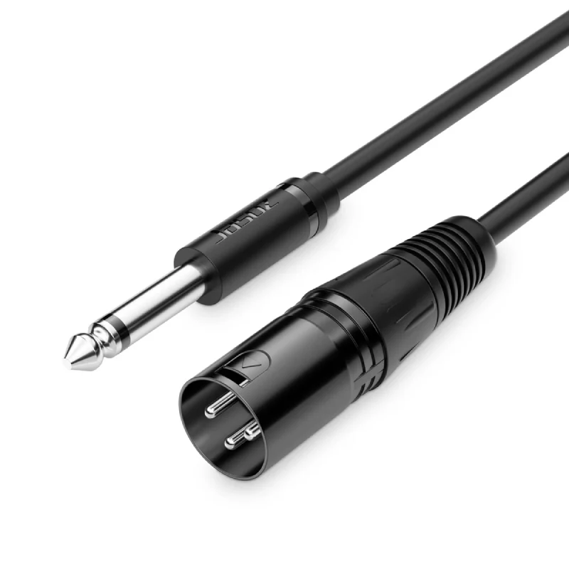 كابل صوت جاسوز من موصل ذكر 6.5 مم إلى موصل ذكر XLR بثلاثة سنون - 3 متر / أسود