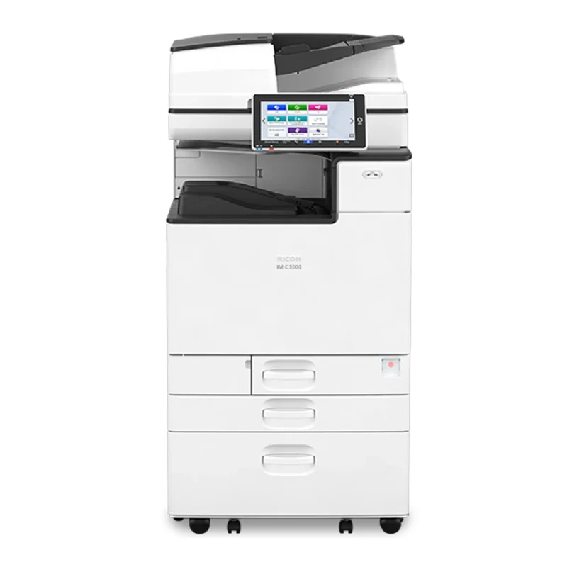طابعة ريكو IM C3000 - سرعة تصل إلى 30 صفحة في الدقيقة / دقة 1200 × 1200 نقطة لكل بوصة / يو إس بي / LAN - طابعة ملونة (معتمدة KDT) (مستعملة) (تشمل التوصيل والتركيب)