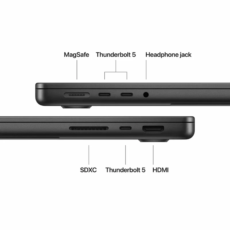 Apple MacBook Pro - 14.2" Standard Glass / M5 Max / 18-Core CPU / 32-Core GPU / 36GB RAM / 2TB SSD / Arb/Eng / Space Black / 1YW (Z1MN0025X)