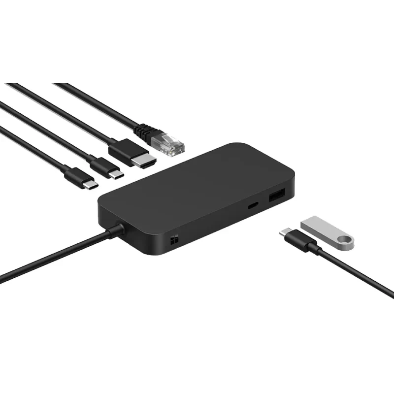 عرض باقة - مايكروسوفت سيرفس USB4 دوك + ماوس مايكروسوفت سيرفس بلوتوث + كيبورد مايكروسوفت سيرفس برو سيجنتشر