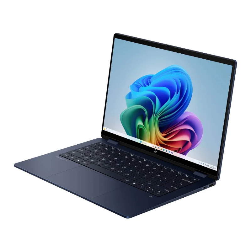 لابتوب إتش بي أومني بوك X فليب الجيل الجديد AI PC، مقاس 14.0 بوصة، بدقة 2K، متعدد اللمس، معالج ألترا 5 226V، ذاكرة وصول عشوائي 16 جيجابايت، قرص حالة صلبة NVMe M.2 بسعة 512 جيجابايت، ويندوز 11 هوم، موديل 14-FM0013DX، مفاتيح إنجليزية، ضمان سنة واحدة