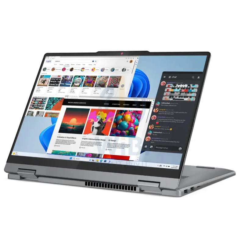 لابتوب قابل للتحويل لينوفو آيديا باد 5 ‏2 في 1 جيل 9 - حجم 14 بوصة WUXGA OLED باللمس / i7 / 16 جيجابايت / 1 تيرابايت (محرك أقراص صلبة SSD بتقنية NVMe M.2) / ويندوز 11 هوم / ضمان سنة / عربي/إنجليزي / رمادي لونا
