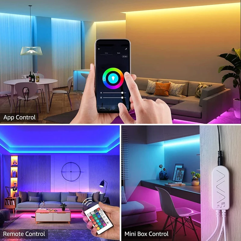 شريط إضاءة LED ذكي جوبيتا بواي فاي - 2700–6500 كلفن / RGB+CW / 5 متر