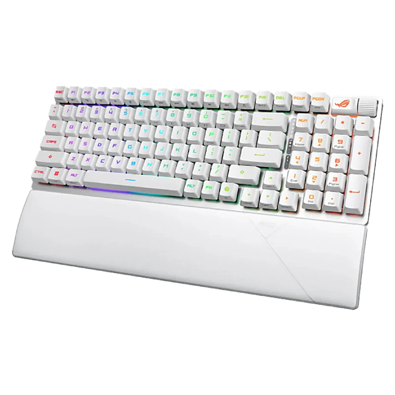 كيبورد ألعاب أسوس X902 سكوب II 96 RX لاسلكي بمفاتيح ABS، عربي، أبيض