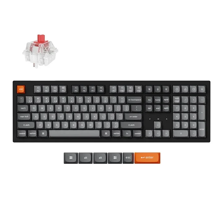 Keychron K10 Max QMK 100% Wireless RGB Mechanical Gaming Keyboard (RGB Backlight Hot-Swappable) - Black
