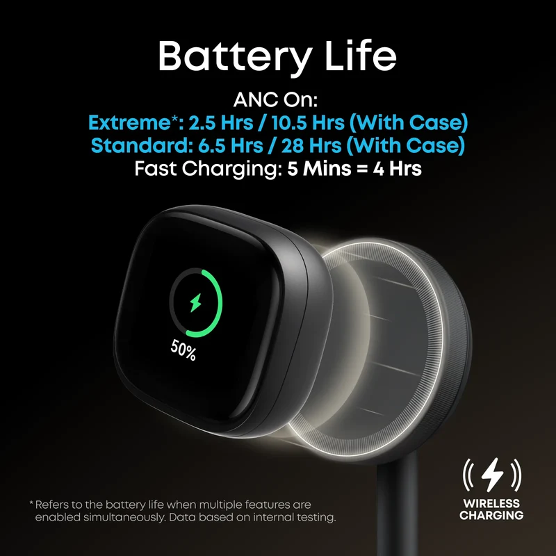 Soundcore Liberty 5 Pro Max Earbuds with AI Note-Taker Smart Case - Bluetooth / Midnight Black