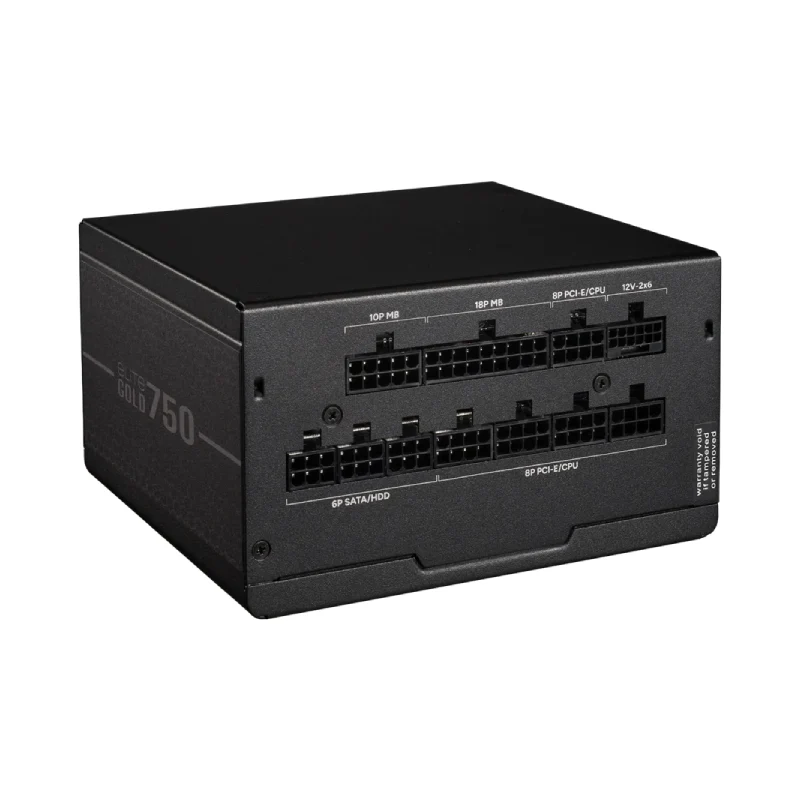 مزود طاقة كولر ماستر إليت جولد 750 واط 80 PLUS Gold معياري ATX 3.1 - أسود